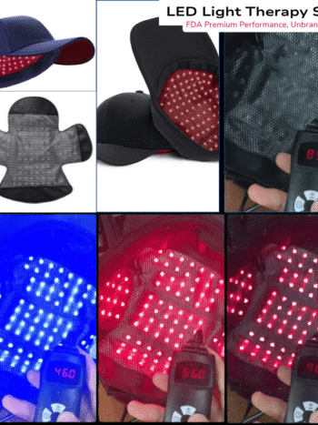 modes switched on FDA wear Universal cap 100-Blue 460nm 100-Red 660nm 100-Near-Infrared 850nm Light Therapy Cap Improve Hair-loss Skin Brain 300 leds