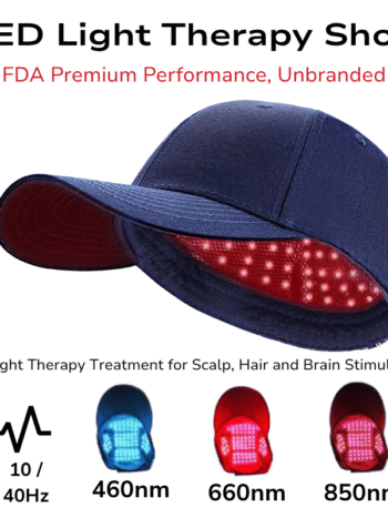 FDA wear Universal cap Blue 460nm Red 660nm Near-Infrared 850nm Light Therapy Cap Improve Hair-loss Skin Brain