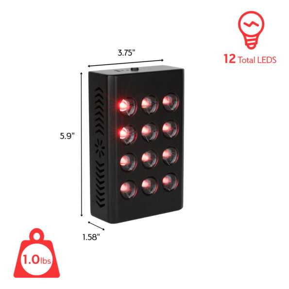 LEDLightTherapyShop.com handheld light therapy benefits red 660n near infrared 850nm rechargeable battery type c