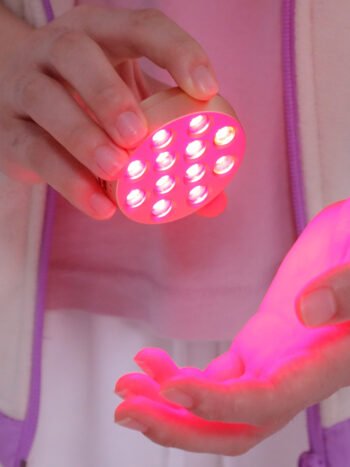 FDA I x12 LED – Red 660 + NIR 850 Light Therapy, Pulse and Timer. rechargeable gold handheld for red light therapy target spot treatment