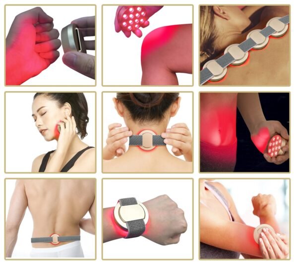 FDA I x12 LED – Red 660 + NIR 850 Light Therapy, Pulse and Timer. rechargeable gold handheld for red light therapy target spot treatment