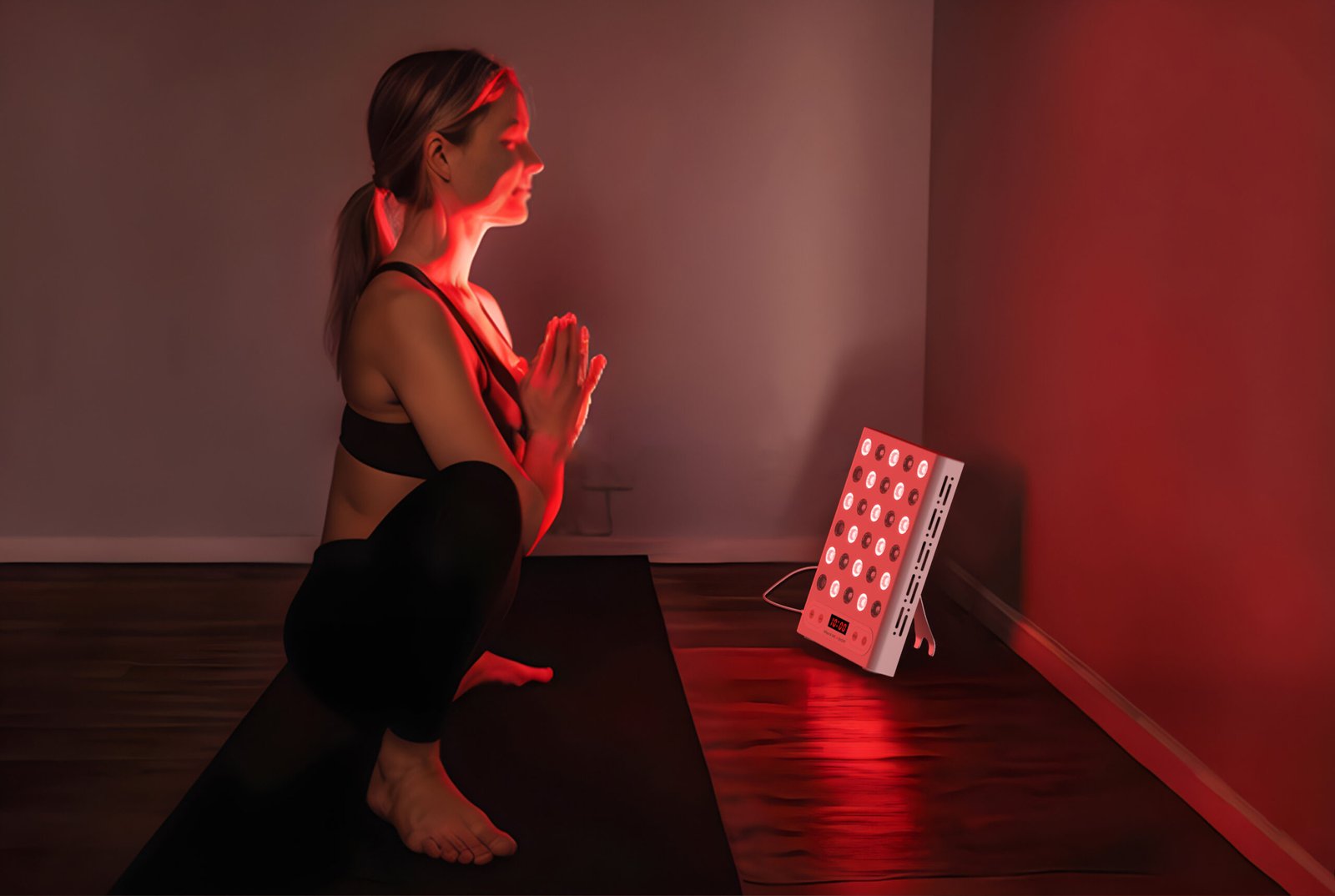 LEDLightTherapyShop.com 20w portable table top (7) FDA Cleared x30 LEDs Compact red light therapy Table Top Panel includes kick stand I Red 660 + NIR 850nm travel friendly