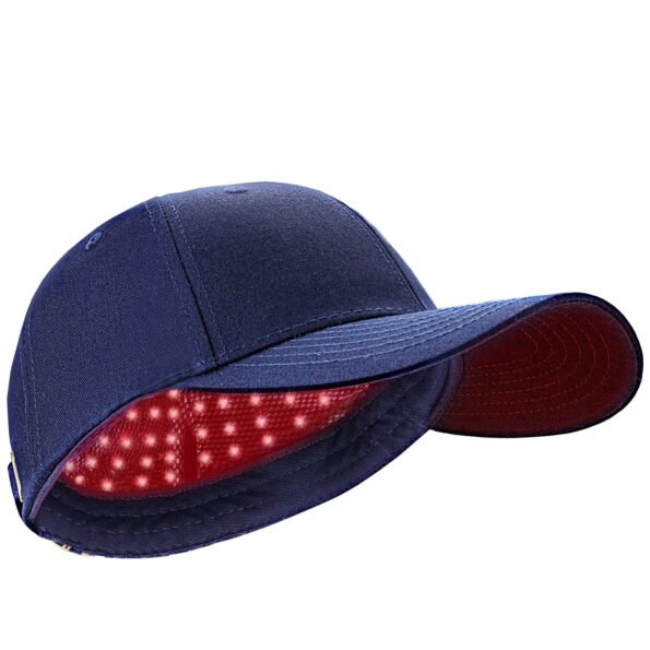Blue or Black baseball style cap Hat: Red 660, Blue 430 + Near-Infrared 850 Light Therapy Improve Hair-loss, Skin and Brain