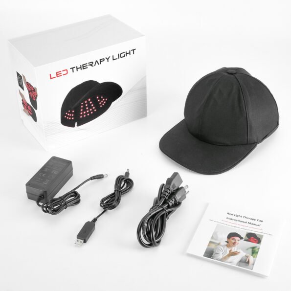 FDA Cleared I x450 LEDs Unisex Baseball Style Cap Red and Near-Infrared Light, 3 Wavelengths, Pulse, Dimming and Timer