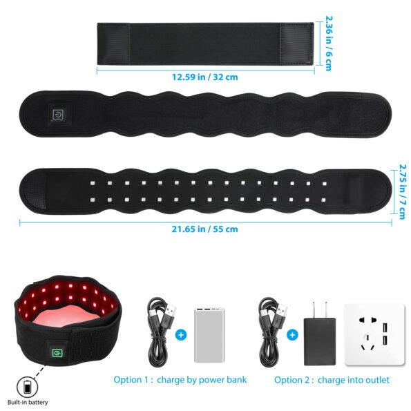FDA I Universal Built-In Battery Wrap Red and Near-Infrared Light Recovery: Hand, Head, Neck