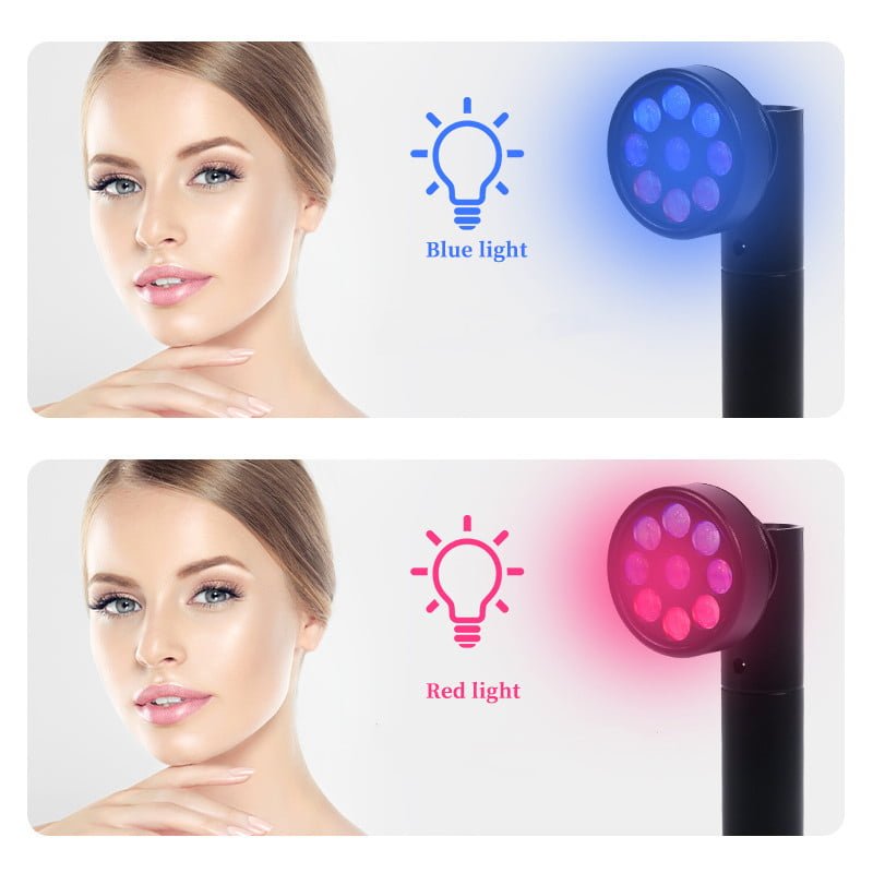 LEDLightTherapyShop.com LED blue red face device (3) LEDLightTherapyShop.com LED blue 460nm red 630nm and NIR 850nm battery powered handheld face device (8)