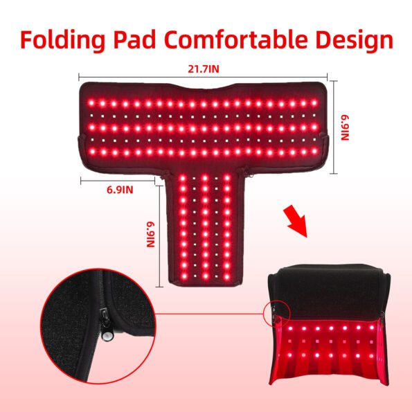 x465 Triple LEDS. Black Universal Therapy Hat/T shape Pad. Red and Near-Infrared Light, x2 Wavelengths, Pulse, Dimming and Timer