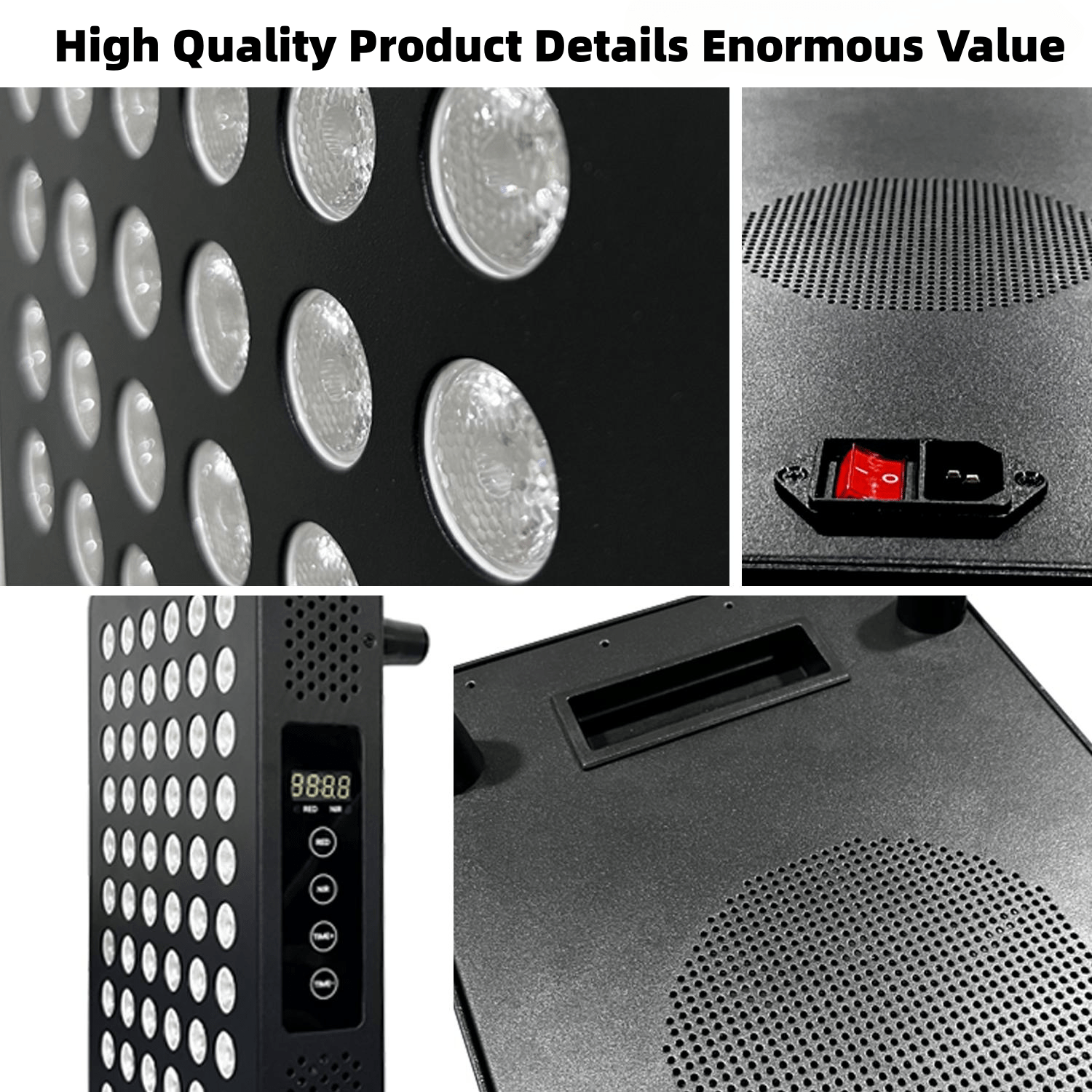 x5 Spectrum black Half Full Body panel (1 x5 Spectrum black Half Full Body panel 180 leds red light therapy nir