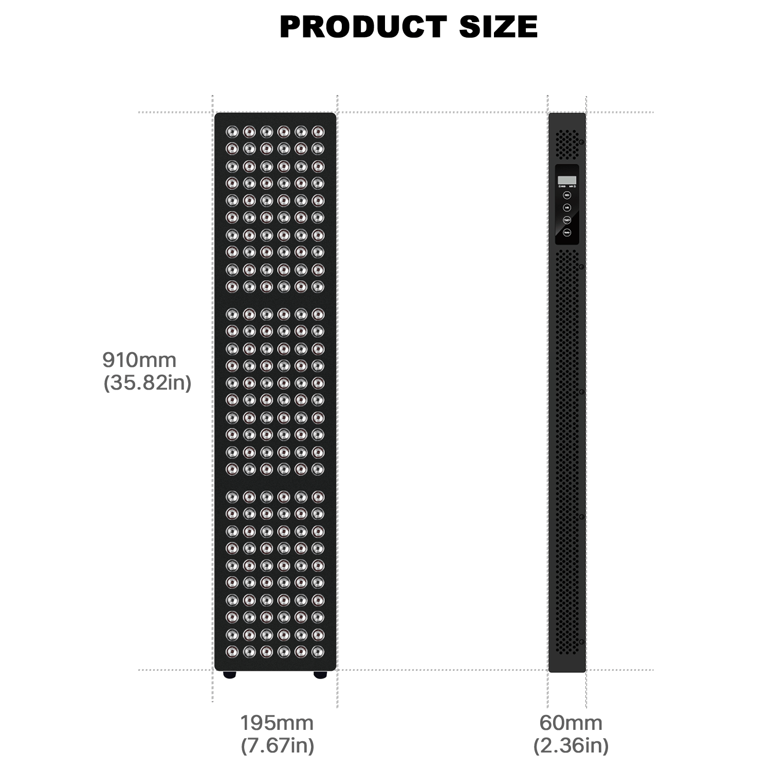 x5 Spectrum black Half Full Body panel (1 (5) x5 Spectrum black Half Full Body panel 180 leds red light therapy nir