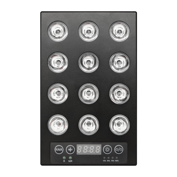 Black FDA Red Light Therapy NIR Panel 12 24 leds, Pulse frequency, timer, light intensity adjustment, - Rechargeable Handheld - Travel Friendly