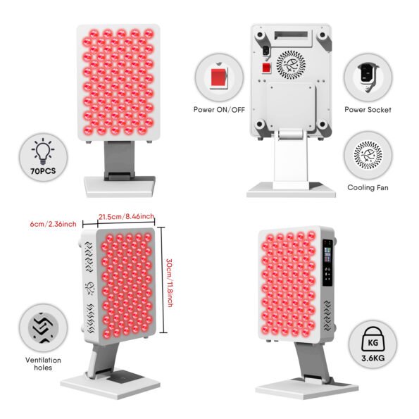 x70-leds-fda-table-top-red-near-infrared-light-x2-wavelengths-dimming-pulse-timer-stand
