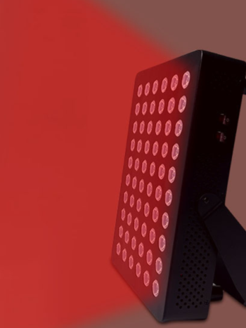 black table top panel switch operation 5 or 7 wavelength with kick stand red nir light therapy benefits www.LEDLightTherapyShop.com