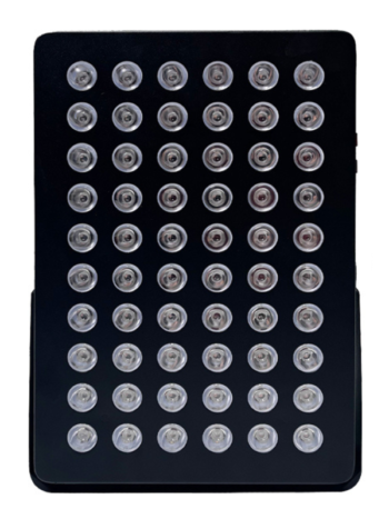 black table top panel switch operation 5 or 7 wavelength with kick stand red nir light therapy benefits www.LEDLightTherapyShop.com
