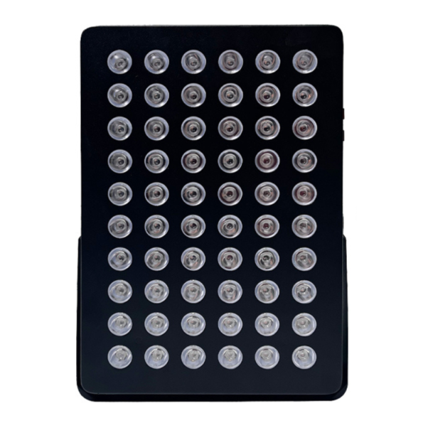 black table top panel switch operation 5 or 7 wavelength with kick stand red nir light therapy benefits www.LEDLightTherapyShop.com