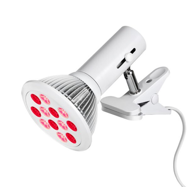 FDA Class II Red & Near-Infrared Therapy Bulb – 660nm 850nm 24W E26E27 includes red light therapy bulb clamp remote control pulse 4hz 10hz timer 10-30 mins eye protection
