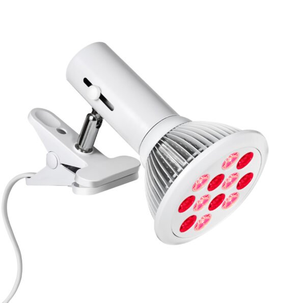 FDA Class II Red & Near-Infrared Therapy Bulb – 660nm 850nm 24W E26E27 includes red light therapy bulb clamp remote control pulse 4hz 10hz timer 10-30 mins eye protection
