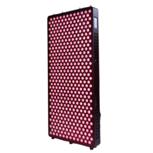 black Premium Full Body Power-Panel with 432 dual LEDs 864 total offering red deep-red 630 650 660 670 near-infrared 810 830 850 1060 light therapy for skin rejuvenation pain relief and muscle recovery FDA-certified with advanced features and high irradiance