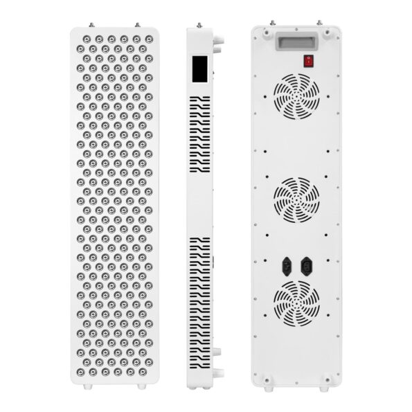 white Full-body red 630 650 660 670 near-infrared 810 830 850 1060 light therapy panel with adjustable settings Bluetooth control eight targeted wavelengths for skin rejuvenation pain relief fat loss