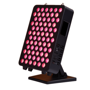 8 wavelengths black Table-Top red and near-infrared light therapy panel with adjustable settings, Bluetooth control, and eight targeted wavelengths for skin rejuvenation, pain relief, and fat loss.