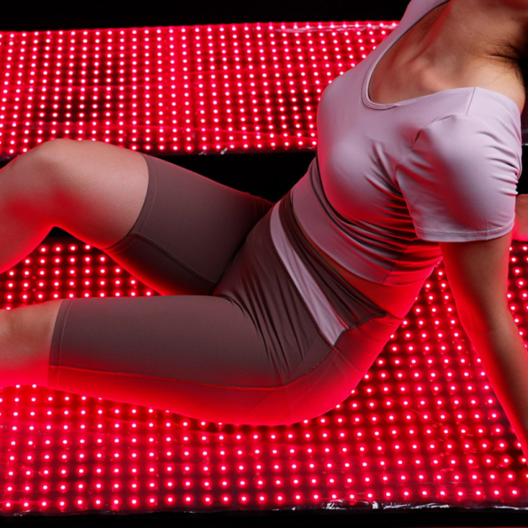 FDA Medical Class II FDA Cleared Full Body Red 600nm NIR 850nm Light Therapy Mat with Pulse, Light Intensity Controller Operated
