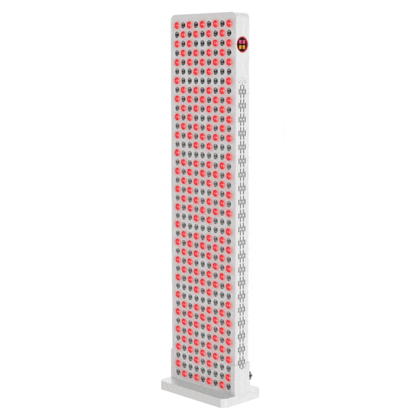 multi colour light therapy full-body panel red 630 660 NIR 810 830 850 Green 528 Blue 450 touch screen english and spanish www.LEDLightTherapyShop.com GIF