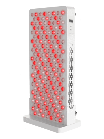 www.LEDLightTherapyShop.com half-body panel stand lllt red 660 NIR 850 red light therapy keypad operation