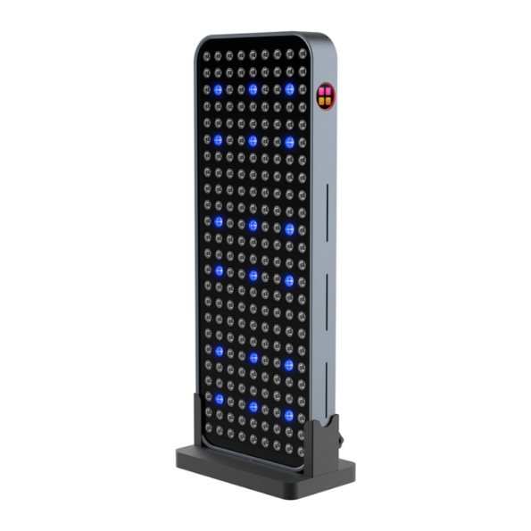 www.LEDLightTherapyShop.com exclusive spanish and english remote control touchscreen 6 smart modes presets multi Half Body coloured light therapy panel blue 450 green 528 red 630 and 660 near-infrared 810n 830nm 850nm panel Household