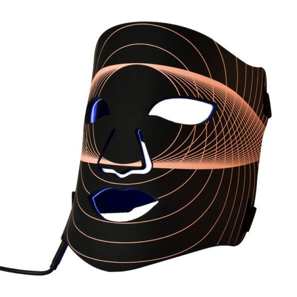 FDA 510k-Certified Black LED face Mask x288 leds Premium Light Therapy Results - Unbranded Price red 635nm blue 465nm yellow 605nm near-infrared 850nm anti aging anti wrinkle acne reduction dermatology grade light therapy