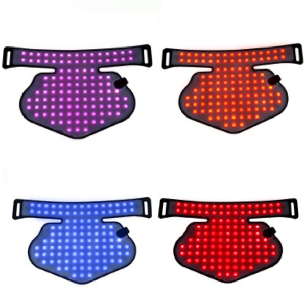 FDA 510k-Certified Black LED neck décolletage Mask x288 leds Premium Light Therapy Results - Unbranded Price red 635nm blue 465nm yellow 605nm near-infrared 850nm anti aging anti wrinkle acne reduction dermatology grade light therapy