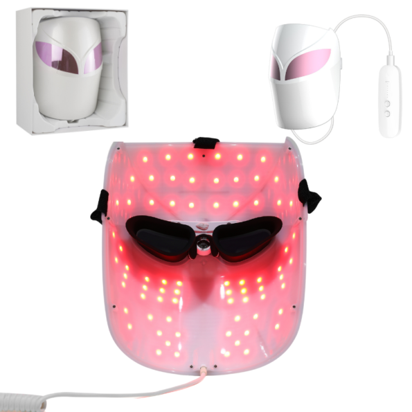 LED Light Therapy Mask – 8 Wavelengths for Acne, Wrinkles & Skin Rejuvenation Red, Blue, Amber, Green, Purple, Cyan, Yellow, White