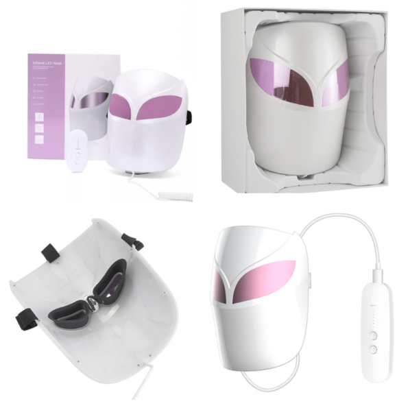 LED Light Therapy Mask – 8 Wavelengths for Acne, Wrinkles & Skin Rejuvenation Red, Blue, Amber, Green, Purple, Cyan, Yellow, White