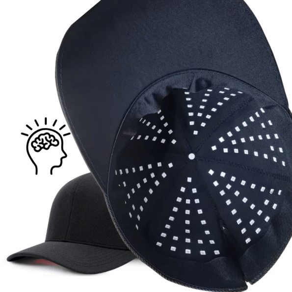 black Cognitive Enhancement Brain Repair x150-810nm and x150-1070nm near infrared hat cap 300 leds pulse 10hz 40hz and brightness dimming l1-l3