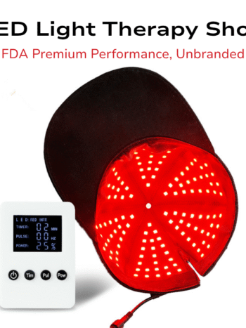 Brain Optimisation Red 630 NIR 850 + 940 Light Therapy Cap Hat black