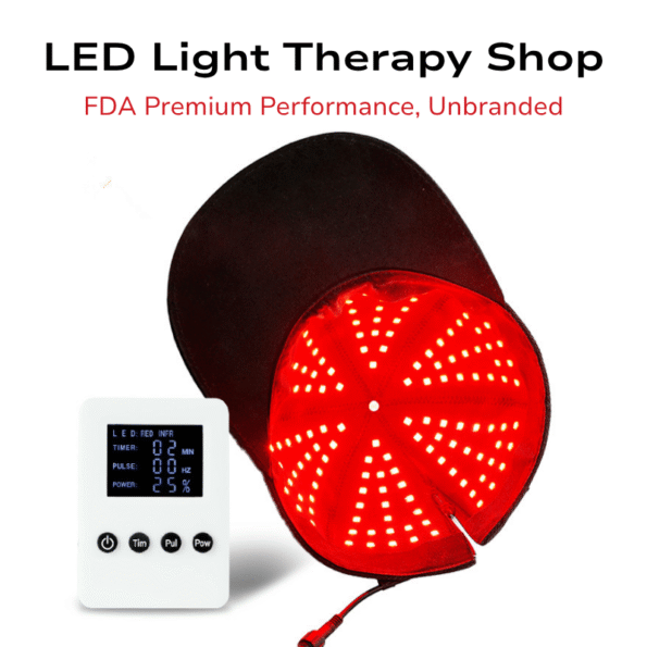 Brain Optimisation Red 630 NIR 850 + 940 Light Therapy Cap Hat black