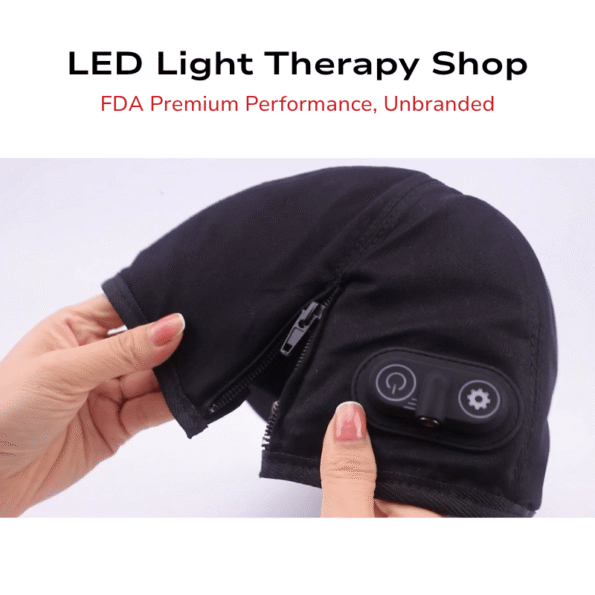 black Cognitive Enhancement Brain Repair x150-810nm and x150-1070nm near infrared hat cap 300 leds