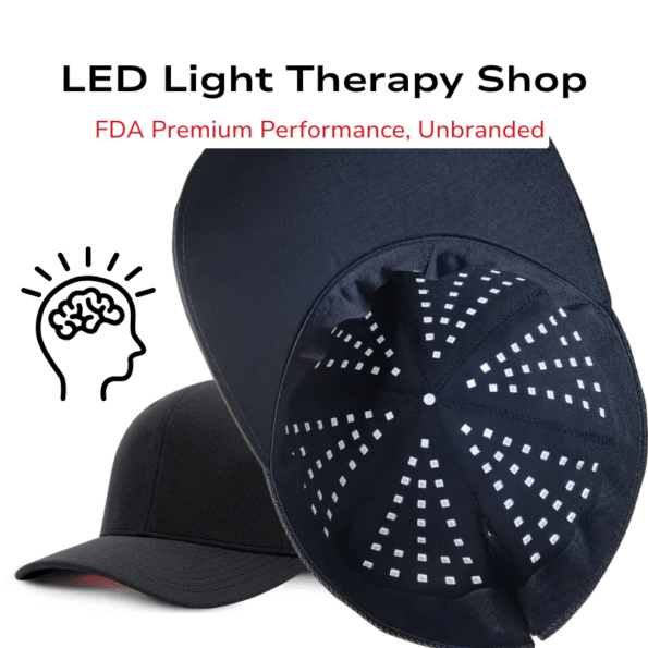 black Cognitive Enhancement Brain Repair x150-810nm and x150-1070nm near infrared hat cap 300 leds pulse 10hz 40hz and brightness dimming l1-l3