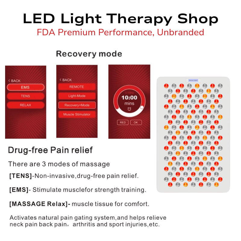 FDA 610 630 660 810 830 850 940 1060 Advanc (4) FDA 610 630 660 810 830 850 940 1060 Advanced Red NIR Light Therapy half body Panel