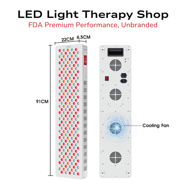 FDA 610 630 660 810 830 850 940 1060 Advanced Red NIR Light Therapy half body Panel 200 LEDs TENs EMS preset treatment modes 8 wavelengths