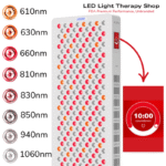 FDA 610 630 660 810 830 850 940 1060 Advanced Red NIR Light Therapy half body Panel 300 LEDs TENs EMS preset treatment modes 8 wavelengths