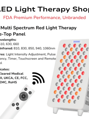 FDA-610-630-660-810-830-850-940-1060-Advanced Red & NIR Light Therapy Table-Top Panel