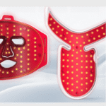 510k FDA face neck decoletage led mask placement light therapy red 630 blue 460 yellow 590 and NIR 850
