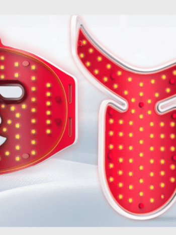 510k FDA face neck decoletage led mask placement light therapy red 630 blue 460 yellow 590 and NIR 850