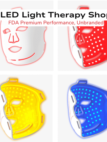 Pro-Sculpt LED Mask Full Face Jawline NIR 1072 830 RED 633 yellow 590nm Anti Aging led light therapy settings mask shape and leds placement