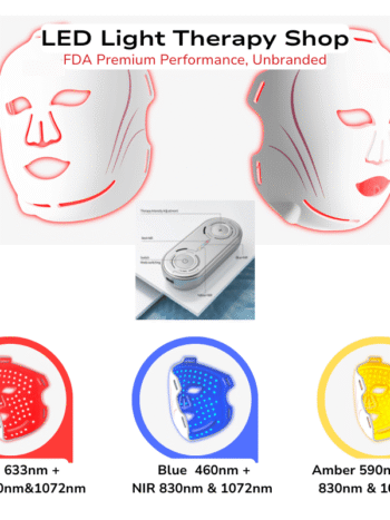 Pro-Sculpt LED Mask Full Face Jawline NIR 1072 830 RED 633 yellow590 AntiAging Acne