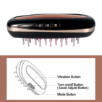 Ultimate Red 620 Blue 465 Near-Infrared 850 LED Hair Regrowth Brush EMS ION Vibration Scalp-and hair treatment Backed by Science