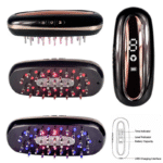 Ultimate Red 620 Blue 465 Near-Infrared 850 LED Hair Regrowth Brush EMS ION Vibration Scalp-and hair treatment Backed by Science