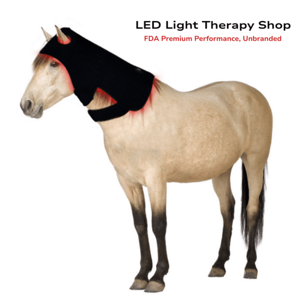 Equine Poll Cap Red Light Therapy Wrap Head Neck Pain Relief for Horse