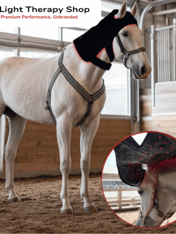 red light therapy poll cap Equine Poll Cap Red Light Therapy Wrap pain wound inflammation Head Neck Pain Relief for Horse