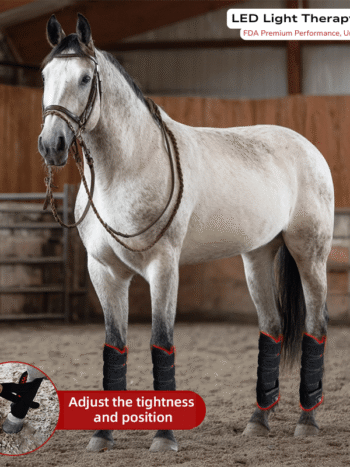 Red Light Therapy Horse Leg Wrap image of horse wear fda cleared red light therapy horse leg wrap support 660 850 stood in barn