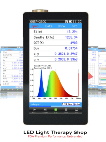 Spectrometer | Test Blue, Red, Near-Infrared LED Light Therapy (380-780nm) green yellow Portable Spectrometer LED Light Therapy 380-780nm